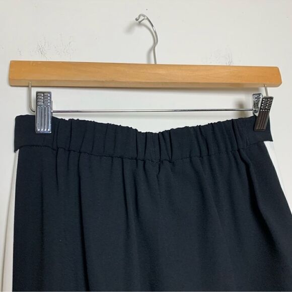 Aritzia Babaton Dexter Pants Pull-on Black White Stripe Tuxedo Trousers 0 - Picture 3 of 8